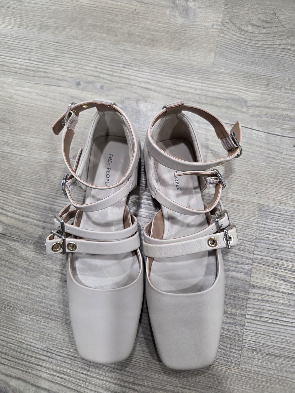 Free People Hart Flat in the beige/cafe colorway - Picture 2 of 9